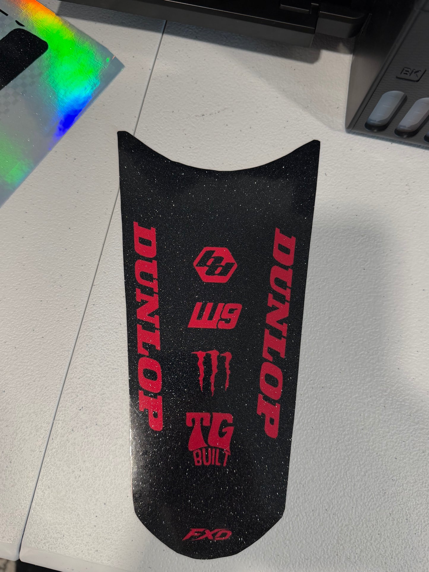 Upgraded tuttio rear fender decal