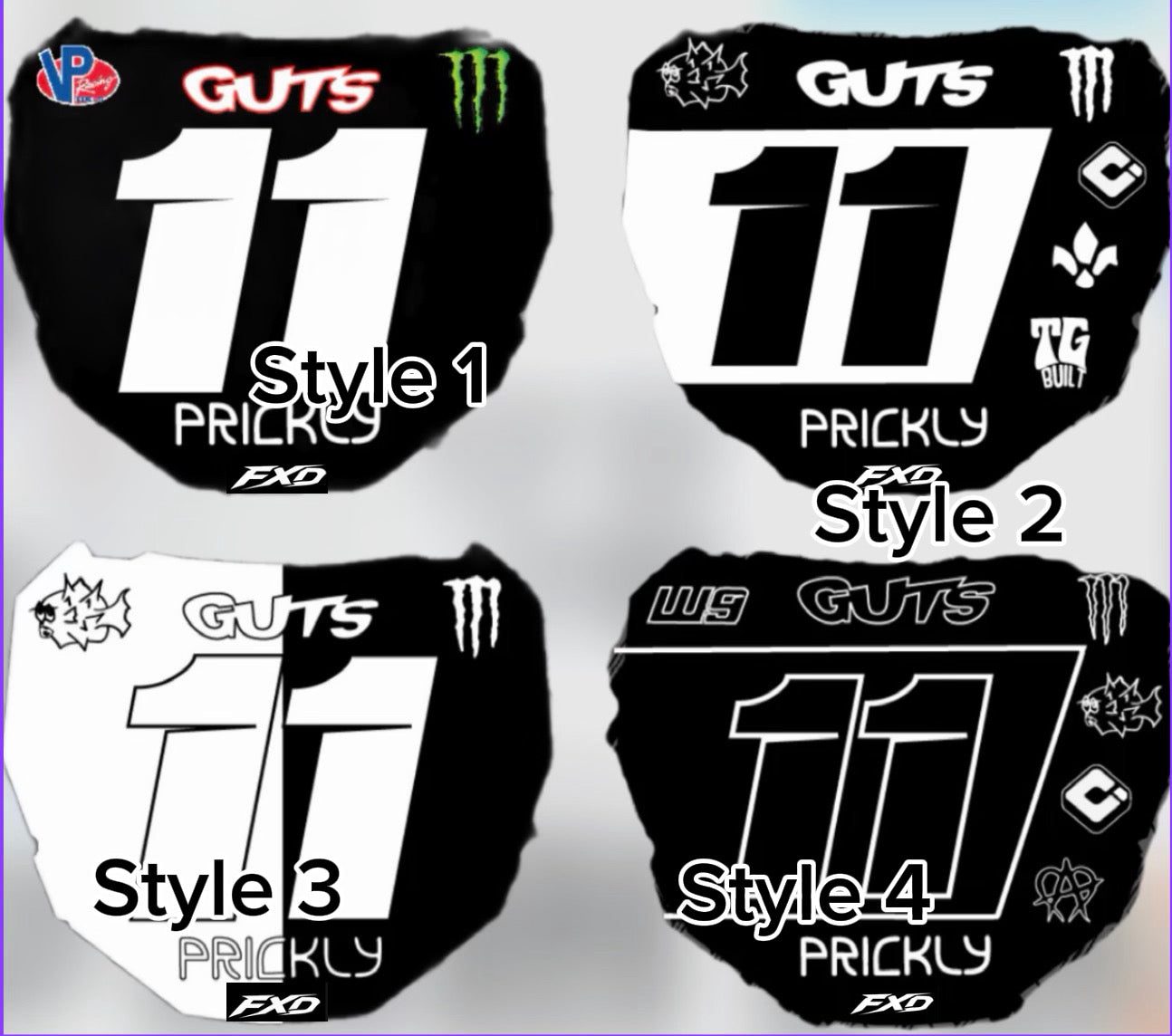 Custom Odi number plate decal